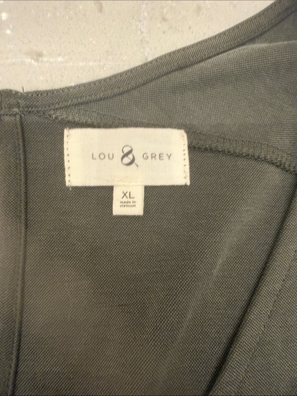 Lou & Grey Olive V-Neck deawstring elastic Waist Jumpsuit - Picture 8 of 12
